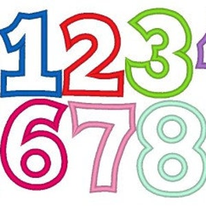 Sassy Applique Number design Set 0-9
