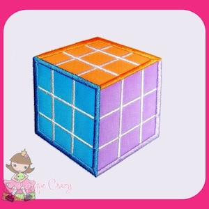 80s cube Applique design