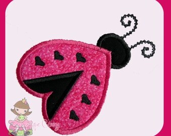 Love bug applique design