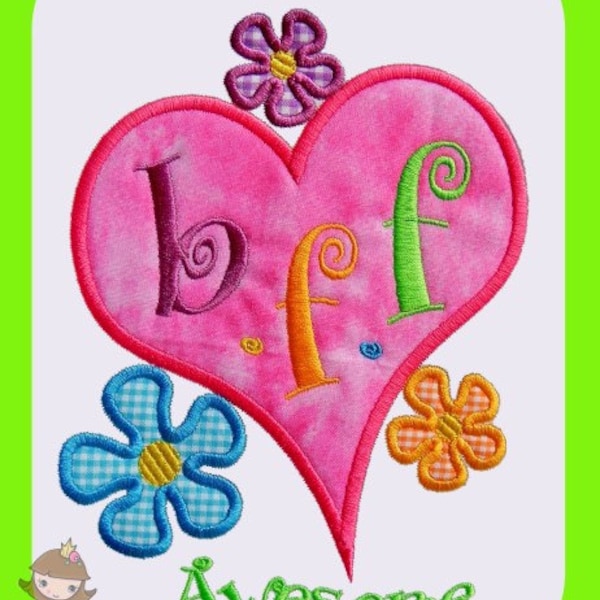 Best friends forever Applique design