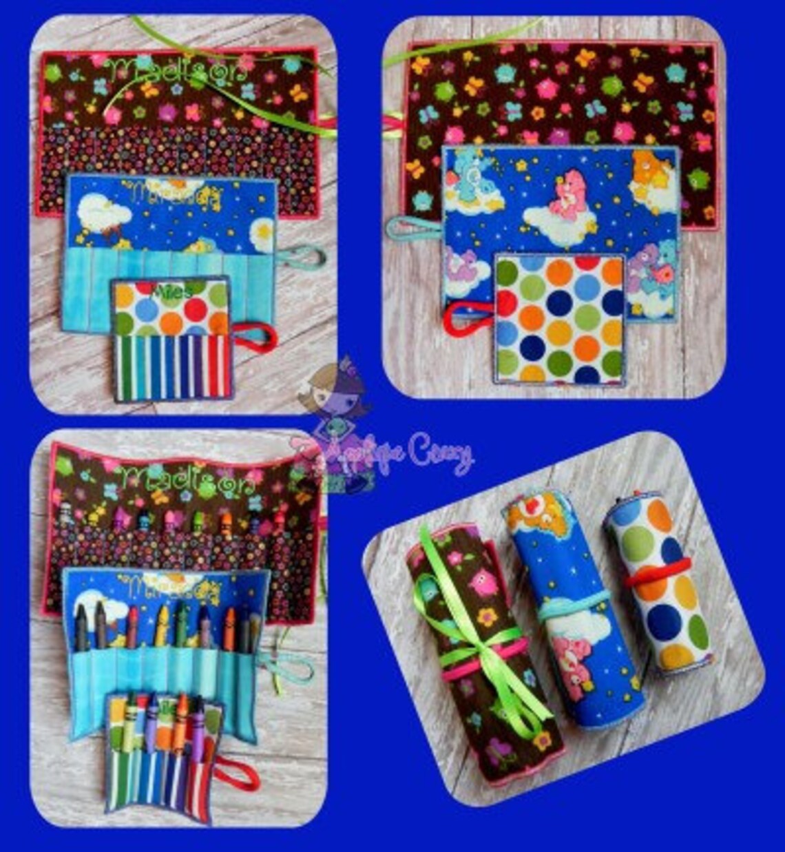 Crayon Roll in 3 Sizes Embroidery File Design Etsy