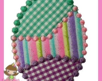 Patchwork Egg Applique design