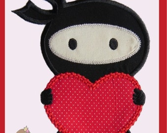 Little Love Ninja applique design