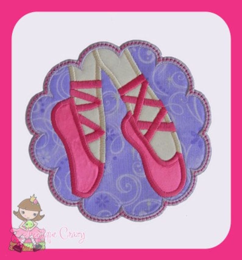 Ballerina patch Applique design