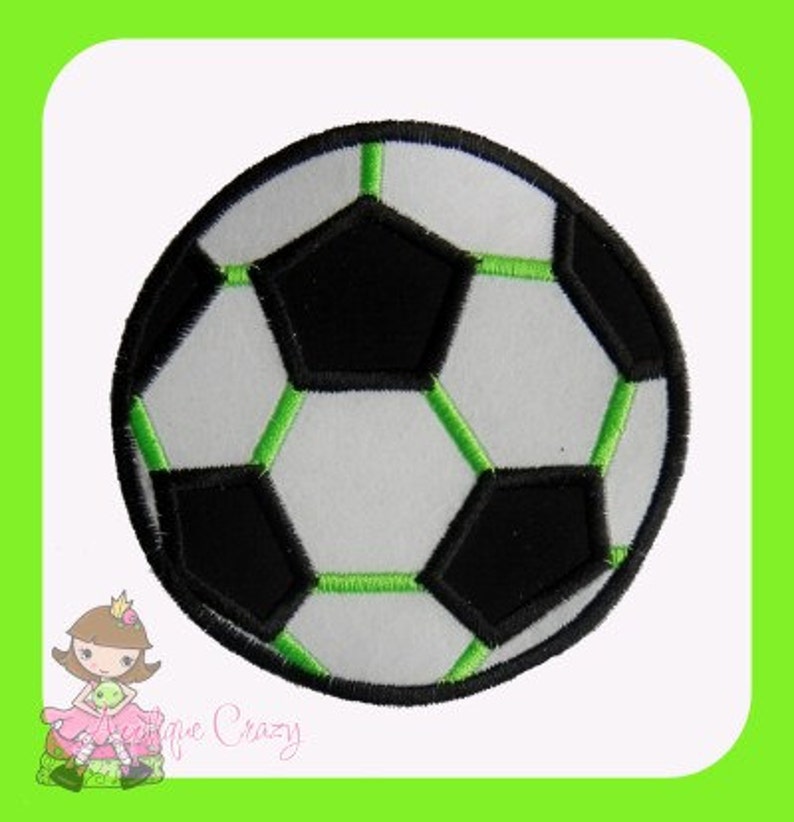 Soccer ball applique design image 1