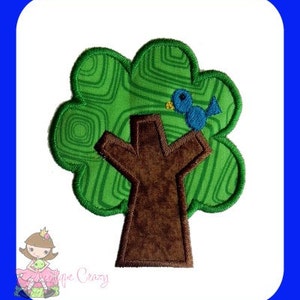 Tree with Birdie Applique design