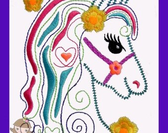 Horse  embroidery design