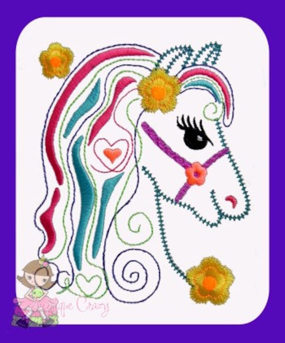 Horse embroidery design  etsy Horse embroidery design  etsy