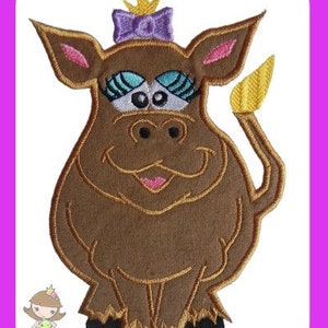 Happy Heifer Applique design