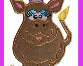 Happy Heifer Applique design