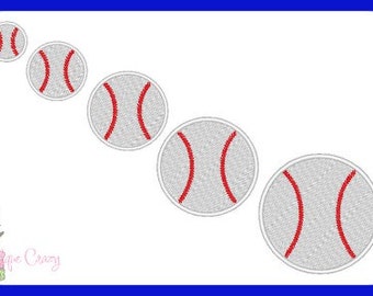 Rempli de baseball broderie design