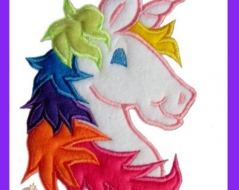 Unicorn Applique embroidery design