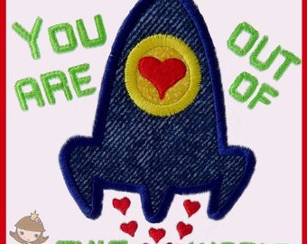 You are out of this world applique design