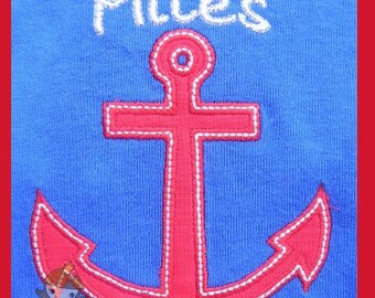 Anchor Applique embroidery design