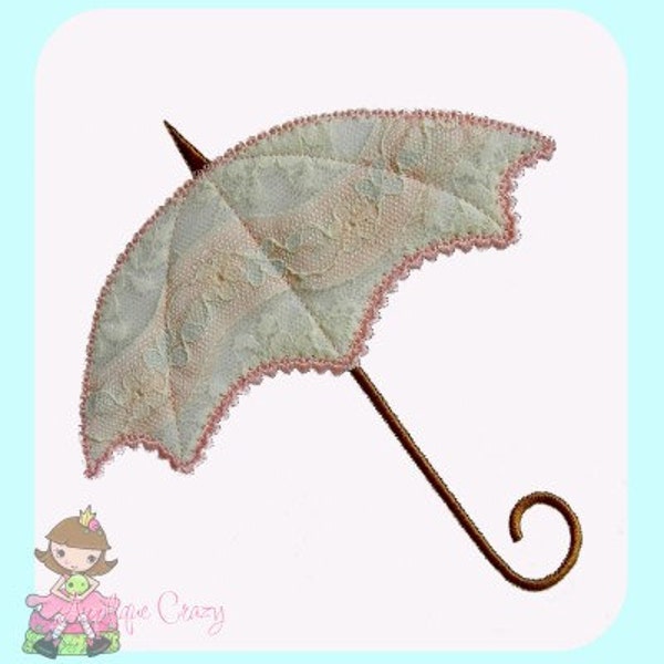 Victorian umbrella Applique design