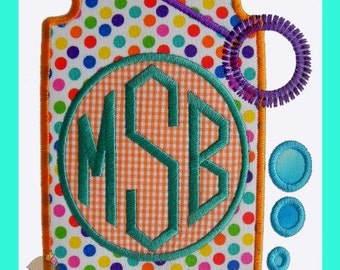 Monogram Bubbles Applique Embroidery design