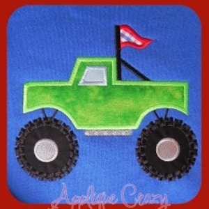 Monster Truck Applique Design - Etsy