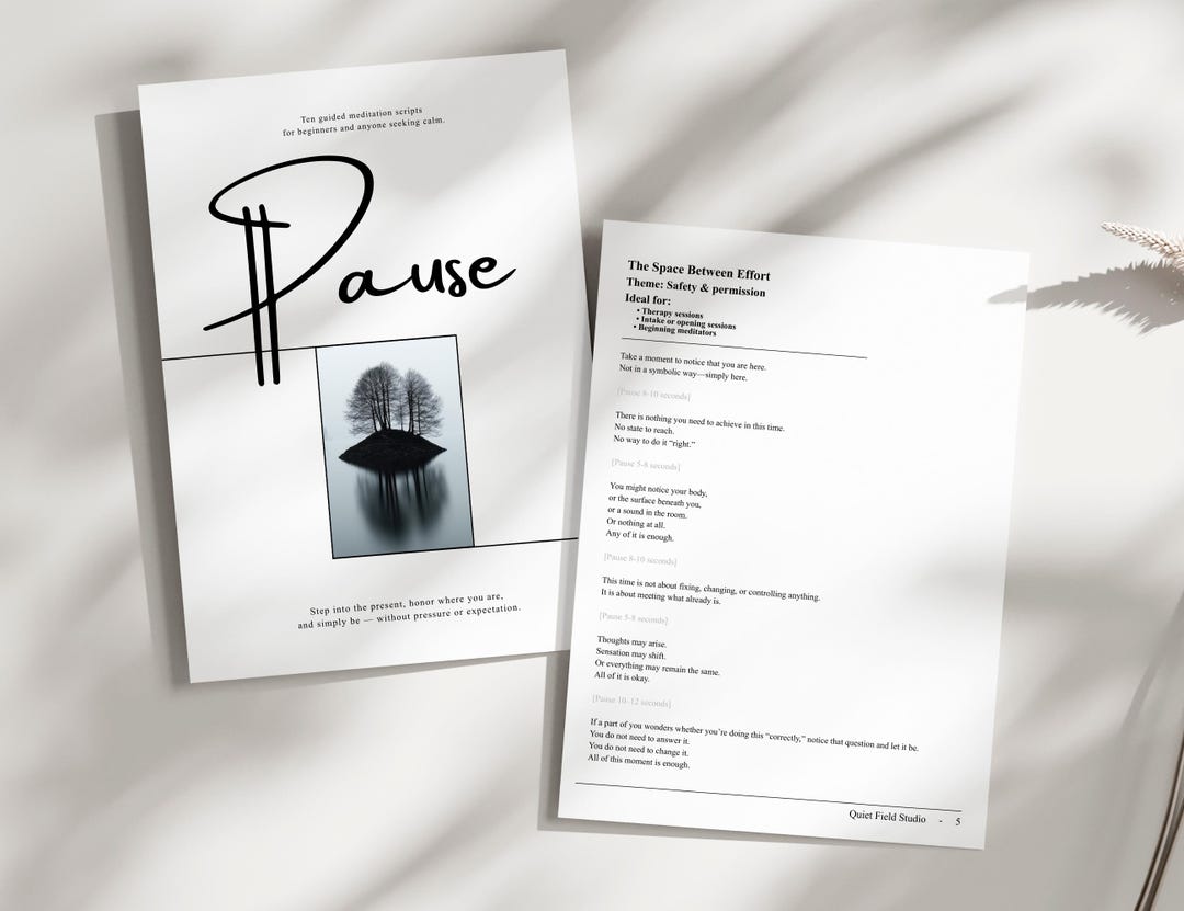 The Pause Collection Guided Meditation Scripts | Mindfulness & Anxiety ...