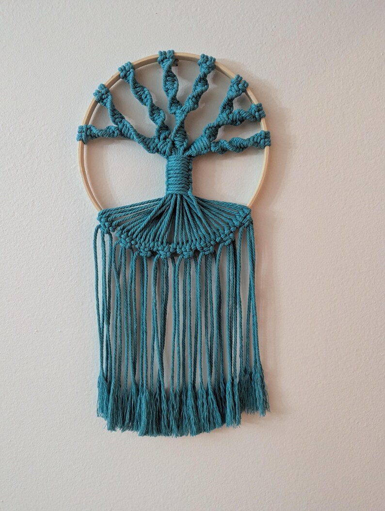 Tree Branch Macrame Handmade Turquoise Tree of Life Macrame Wall Hanging - Etsy