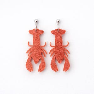 Glitter Crawfish Earrings | Louisiana Crawfish Dangle Earrings | New Orleans Statement Earrings | Southern Seafood Jewelry | Mardi Gras Fest