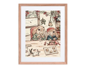Christmas Bunnies Framed Print