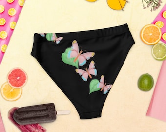 Butterfly Recycled High-waisted Bikini Bottom