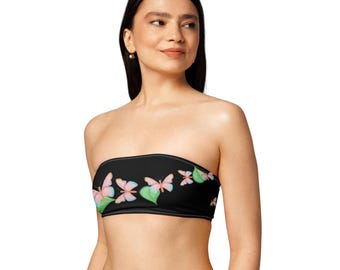 Butterfly Recycled Bandeau Bikini Top