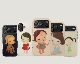Funda para teléfono de Yoshitomo Nara: funda con ilustración de arte japonés para iPhone y Samsung.