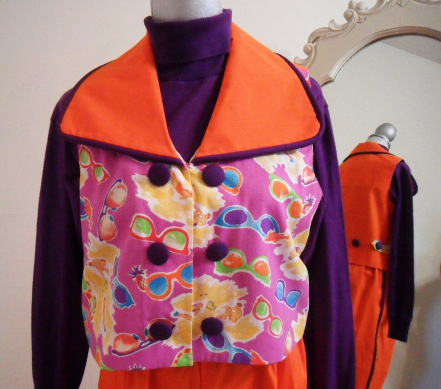 Clown Costume, Professional clown costume,Orange and Purple suit ...