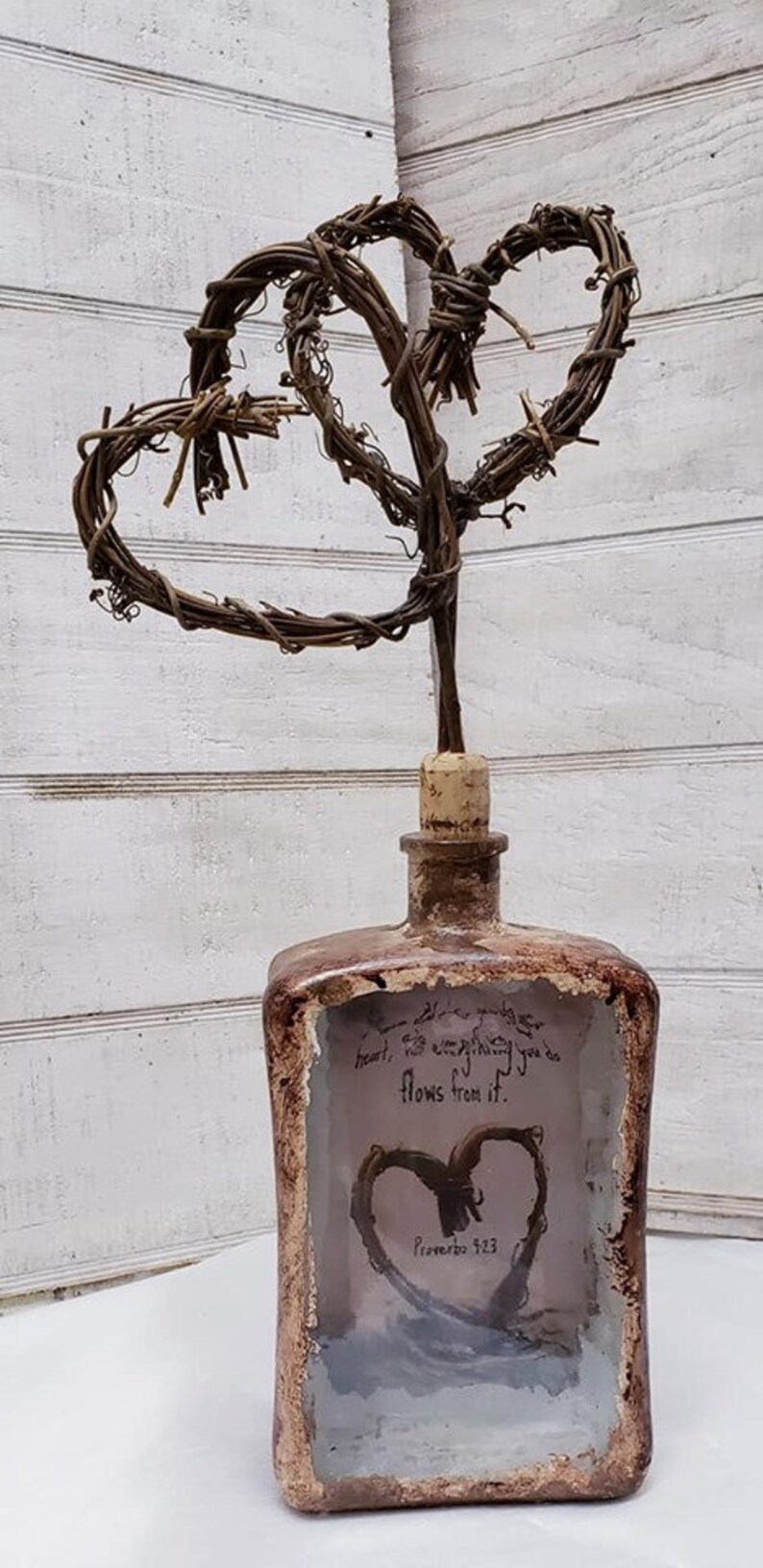 Altered Bottle Spiritual Home Decor Uplifting Scripture Etsy