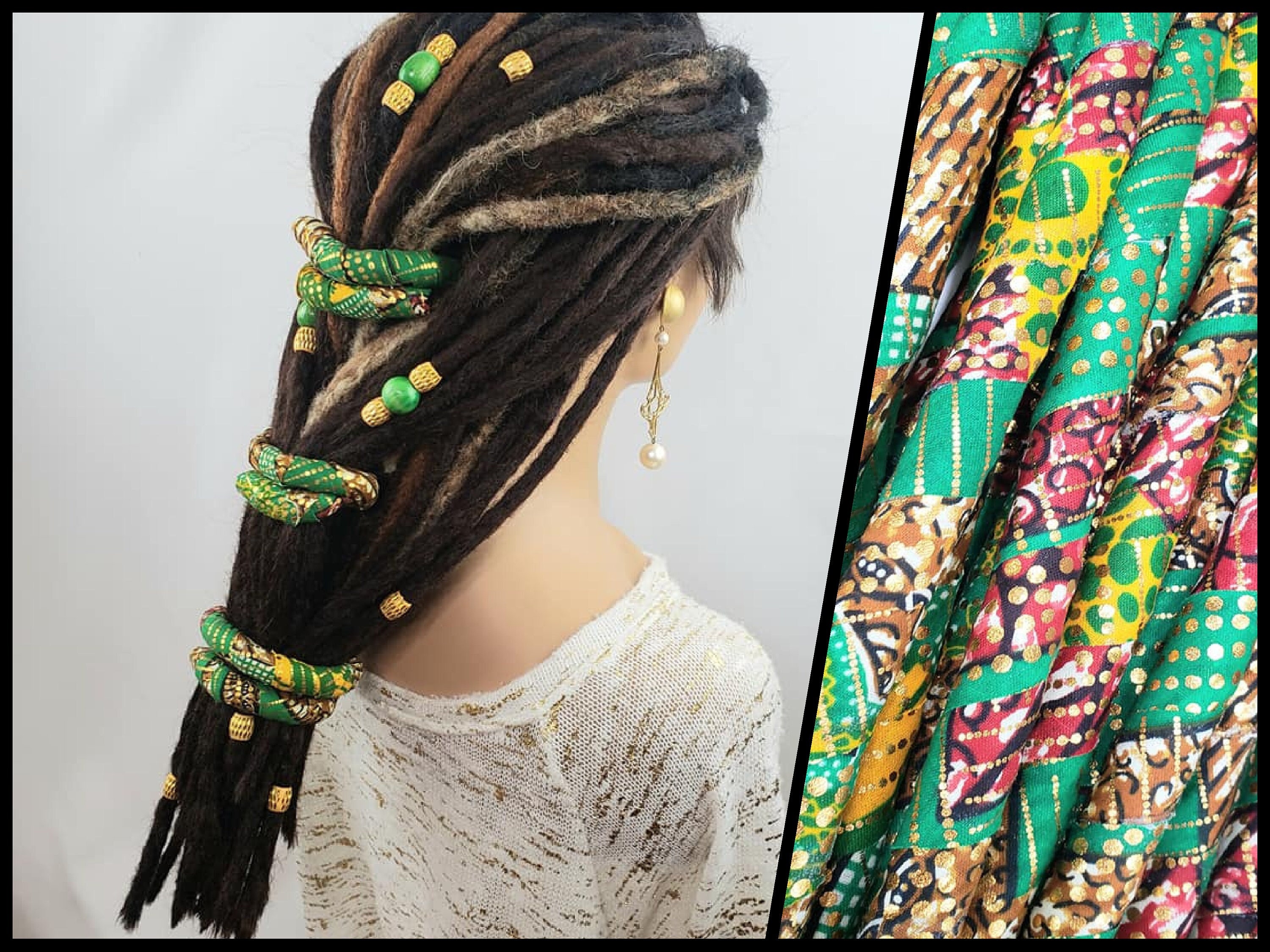Dreadlocks Hair tie Bendable dread wrap Twistable hair sticks