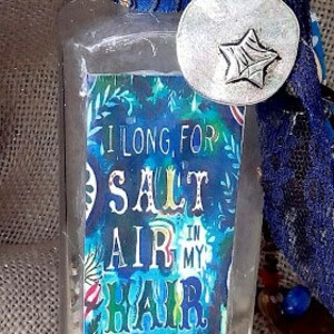 Soldered Shell,altered Bottle, Beach Boho, Sounenir, Coastal North ...