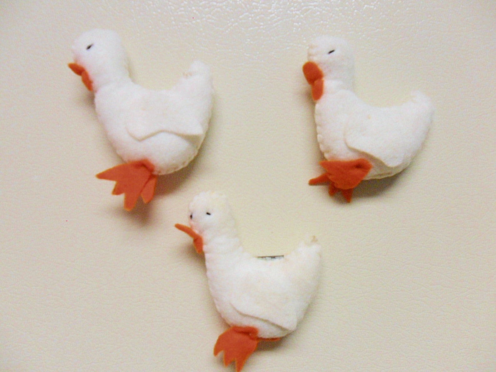 Felted Geese Refrigerator Magnets Duck Farm Animals Bird - Etsy