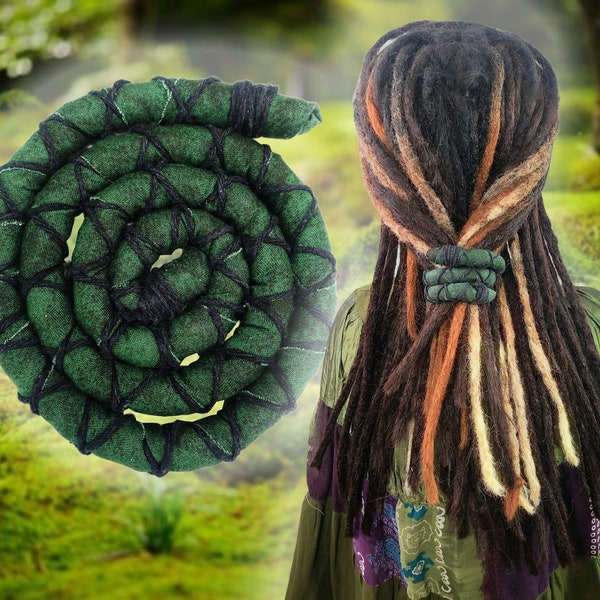 Bendable Dread Loc Ties Dark Green