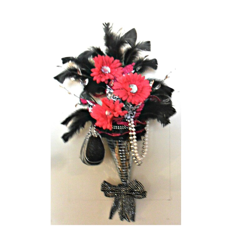 Zebra Floral ArrangementPink and Black Flowers Hollywood image 1