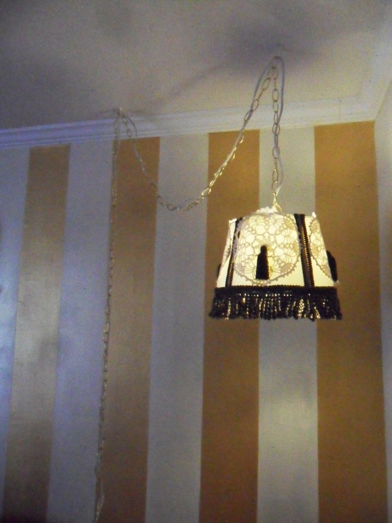 Swag Pendant Lamplightingchandelier Chainblack White Image 0