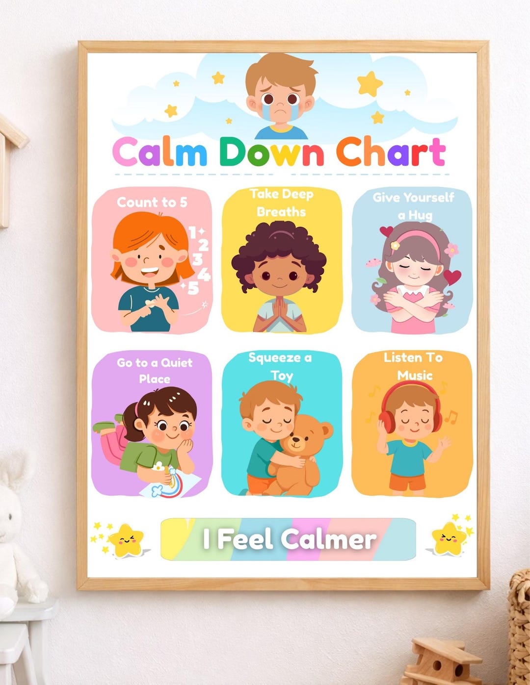 Toddler Calm Down Chart | Emotional Regulation Tool, Kids Poster ...