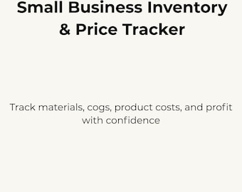 Small Business Inventory & Pricing Spreadsheet | Profit Calculator | COGS Tracker (Digital Download)