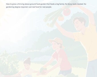 Beginner Vegetable Garden Guide, Above-Ground Food, Family Garden (Digital Download)