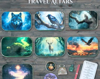 Spirit Guide Travel Altar – Guiding Spirit – Pocket Altar Kit for Intuition, Spiritual Guidance, Meditation, Witchcraft Supplies