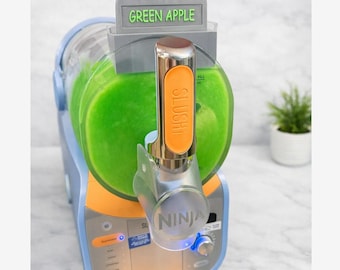 Ninja Slushi Flavor Display | Magnetic Interchangeable Slushi Machine Flavor Sign | Countertop or Top Mount | Custom 5+ Flavors Included
