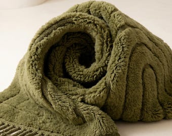 Mrirt-tapijt | Olijfgroen luxe wollen tapijt | Handgemaakt Marokkaans labyrint-tapijt | Ultrazacht vloerkleed | Berber tapijt | Verkrijgbaar in verschillende maten