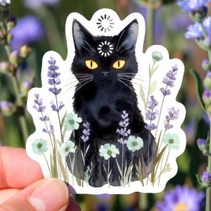 Black Cat Void Loading Sticker, Cute Silly Funny Sticker, Vinyl Waterproof Decor & Party Favors For Laptop Water Bottle Travel Gear