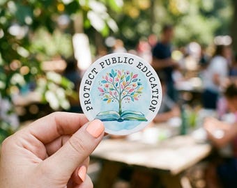 Protect Public Education Sticker, Hands Off Protest Anti Trump Jd Vance Pro Choice Feminist Sticker, Vinyl Waterproof Decor