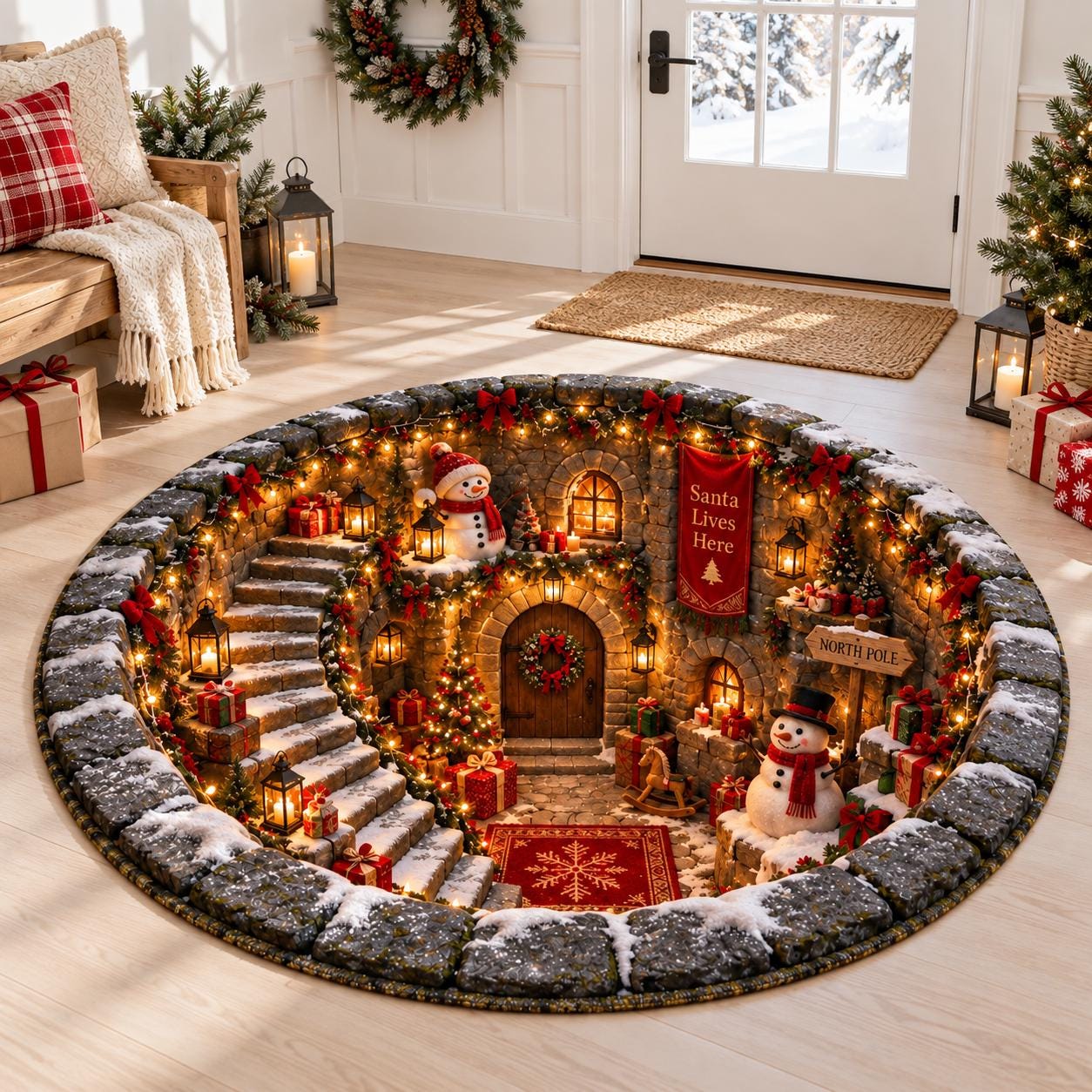 Vintage Holiday Rug - Etsy