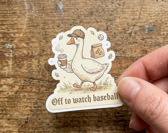 Funny Sticker Baseball Mom Goose Sticker, Baseball Sticker, Baseball Mama Dad Brother Sister Mothers Fathers Day Gift,  Vinyl Decor