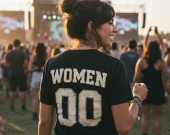 Team Women V-Neck Tee | Sapphic WLW Shirt, Lesbian Gift for Her