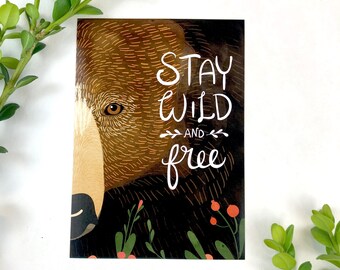Wild Bear Print Etsy