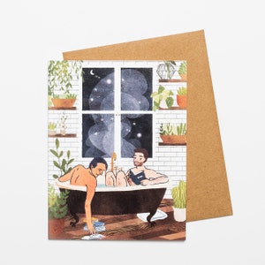 Men in the Bath Card