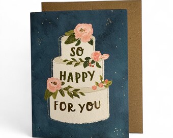 So Happy for You Goldfoil Greeting Card with Envelope